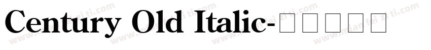 Century Old Italic字体转换